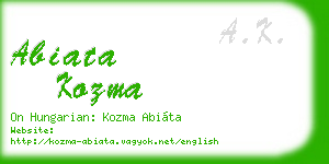 abiata kozma business card