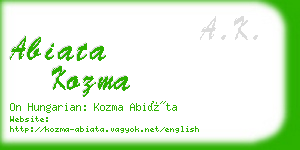 abiata kozma business card